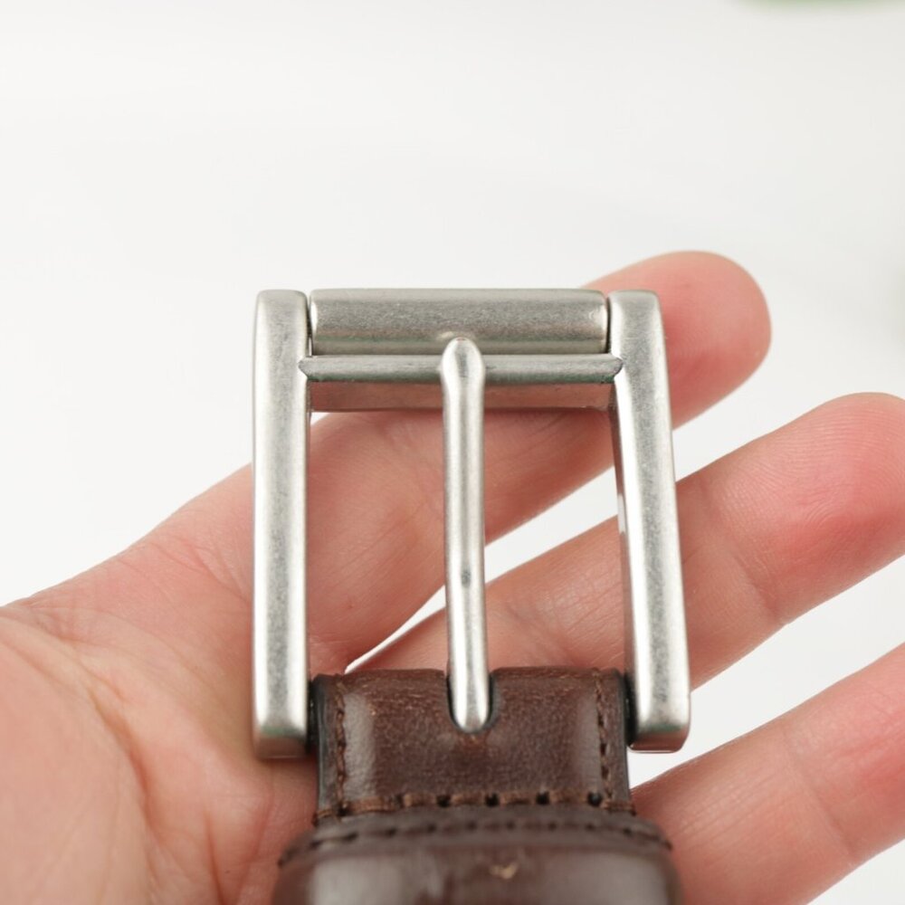 LRL Ralph Lauren Mens Belt Size 32 Brown Leather Adjustable Classic Business - Picture 9 of 12